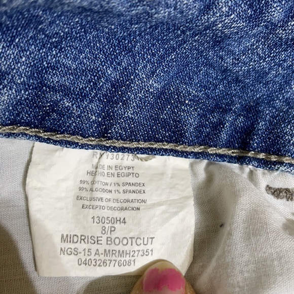 Riders by Lee Mid-Rise straight Boot Cut Jeans Size 8P - Picture 9 of 10